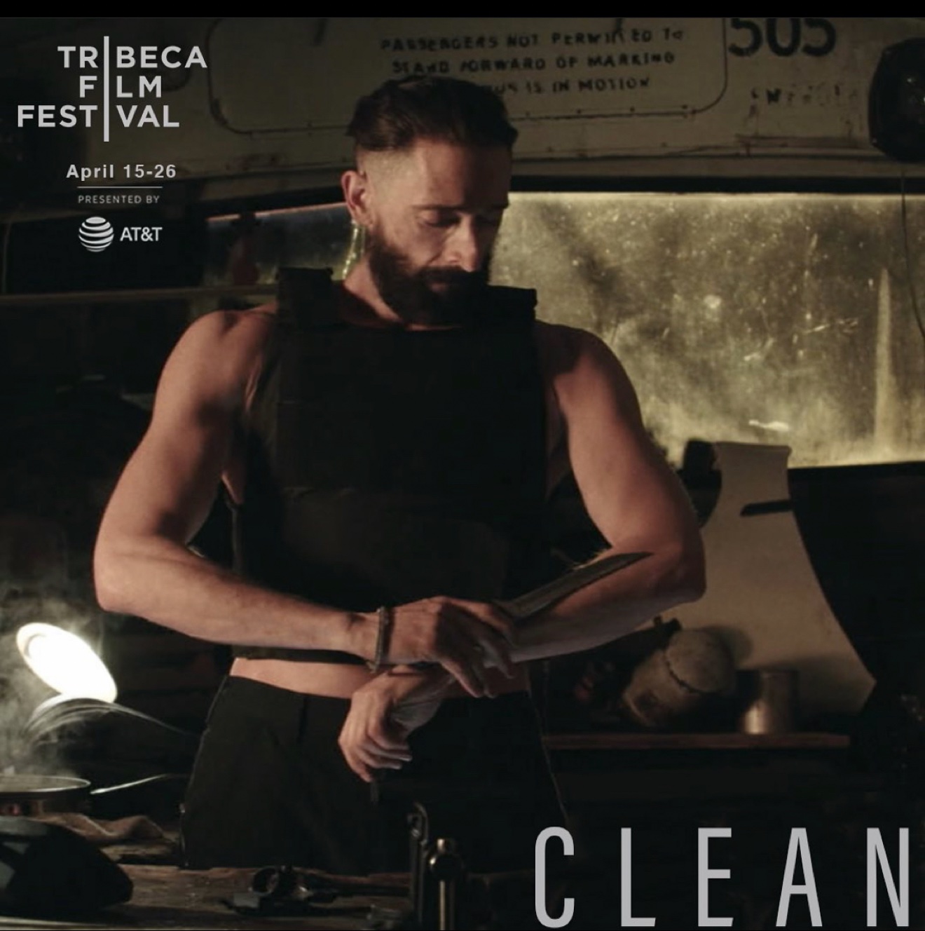 Tribeca Film Festival poster for the film Clean starring Adrien Brody